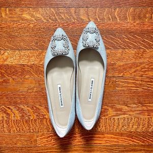 Manolo Blahnik HANGISIFLAT GLITTER